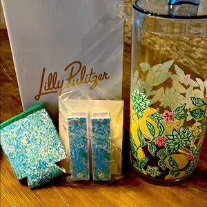 Lilly Pulitzer Floral Pitcher Set & entertaining items
